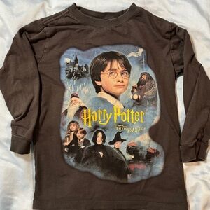 HARRY POTTER collab COTTON on Kids Long Sleeve Shirt - Black Sz 4
